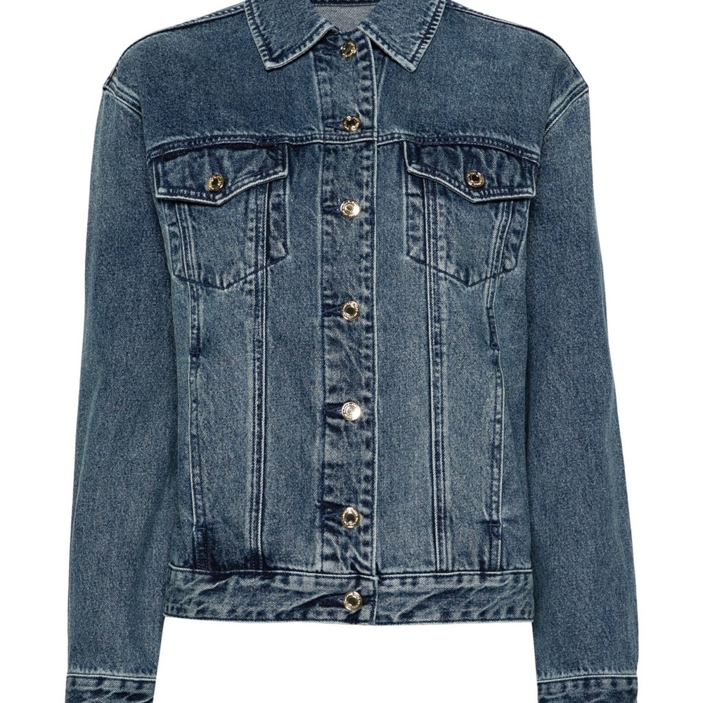 Michael Kors Men's Blue Button Denim Tucker Jacket SIZE XL Retail Price $425